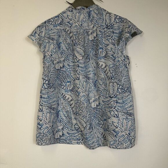 Parker Blue Printed Exie Blouse - Picture 5 of 8